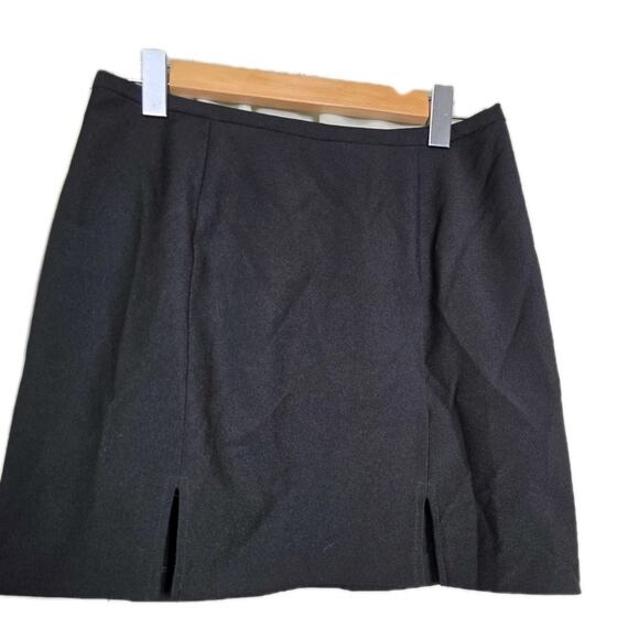 R Wear Rampage 90's Y2k Paper Tag Black Mini Skirt Double Front Split Jrs 9 (28) - Picture 2 of 7